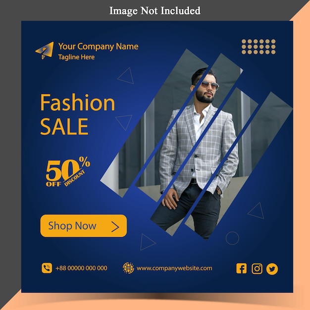 Premium Vector | Free fashion new collection social media post template