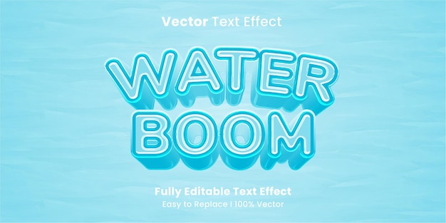 FREE FECTOR WATER BOOM TEXT EFFECT