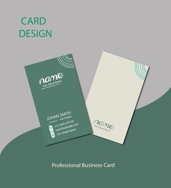 free flat vector visiting card design