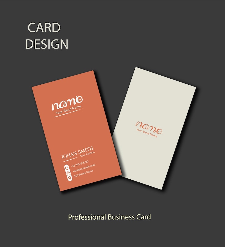 Vector free flat vector visiting card design