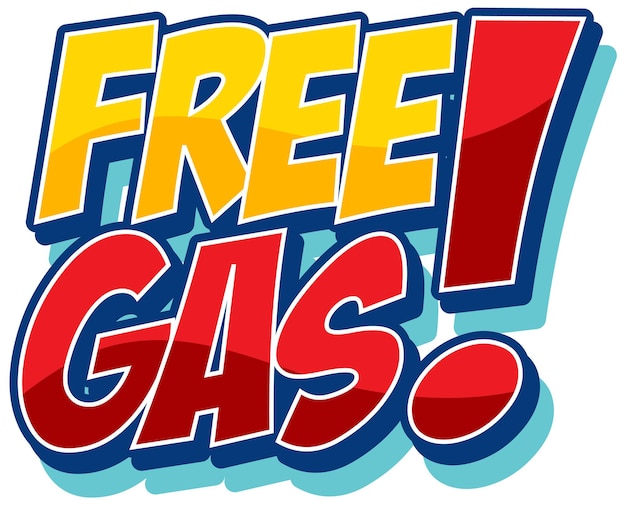 Free gas cartoon word logo design