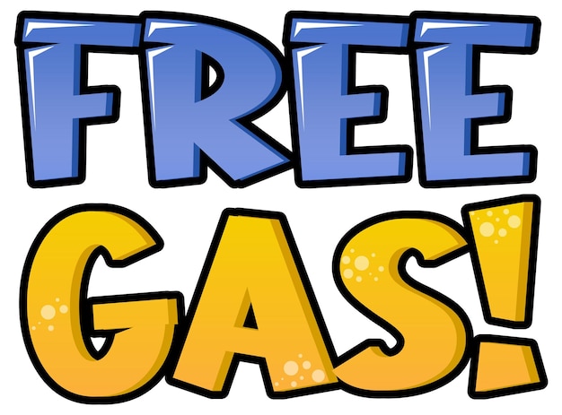 Free gas font logo design