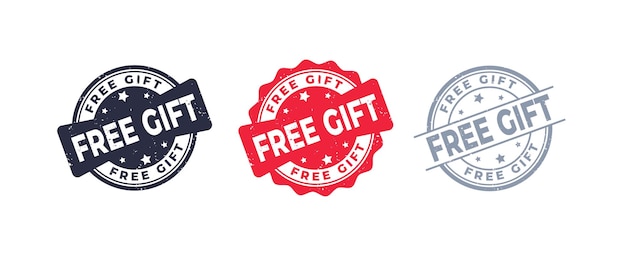 Free Gift Sign or Stamp Grunge Rubber on White Background