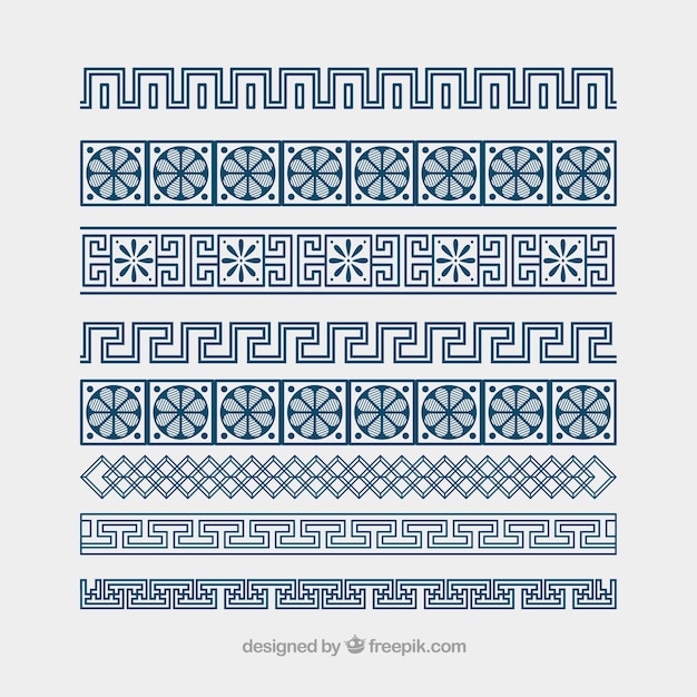 Free greek vector ornament   meander borders