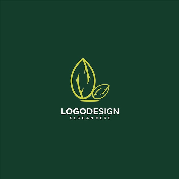 free green nut logo design vector