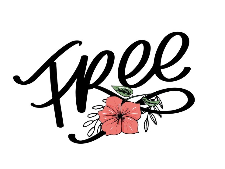 Vector free hand written lettering vector calligraphy brush