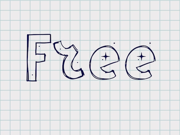 Free hand written lettering. Vector hand draw font