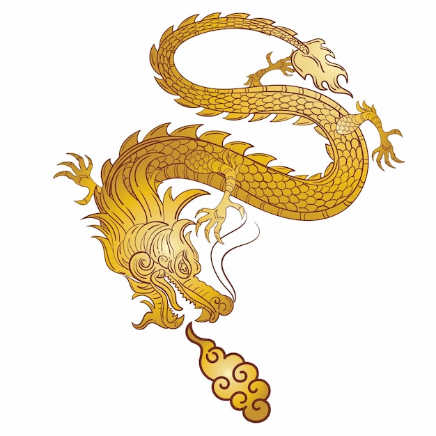 Vector free images of chinese dragon lunar new year zodiac signs