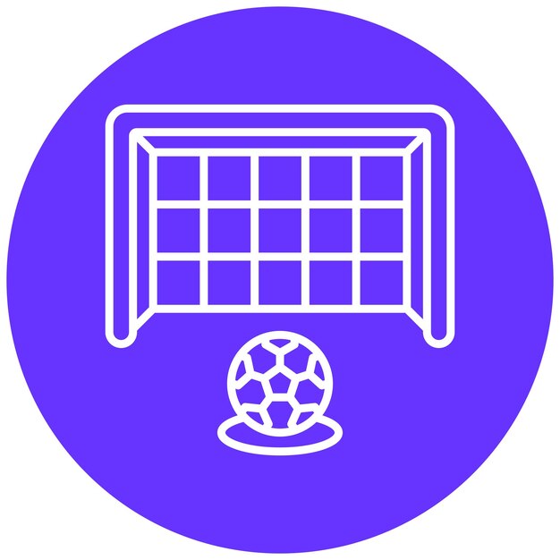 Free Kick Icon Style voor voetbal