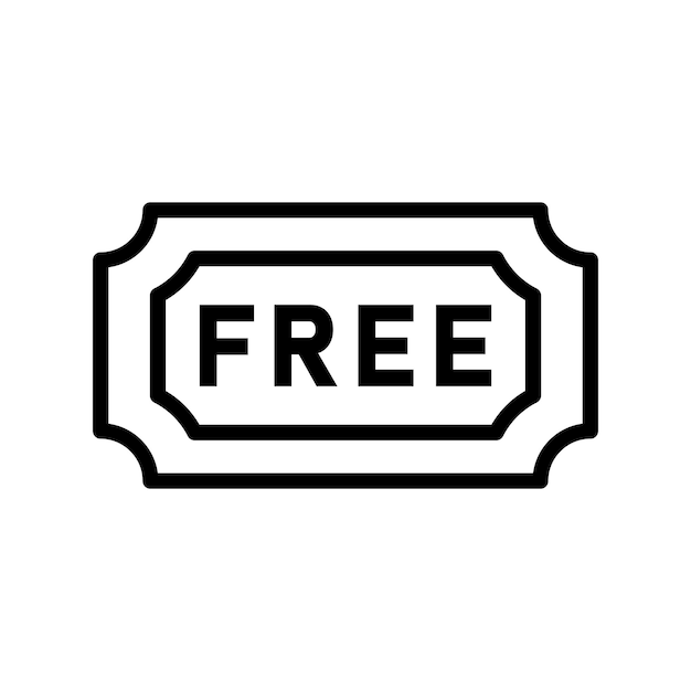 Vector free label icon