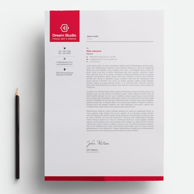 Vector free letterhead