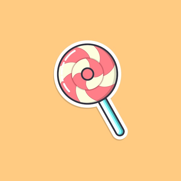 Vector free lollipop cartoon icon vector illustration