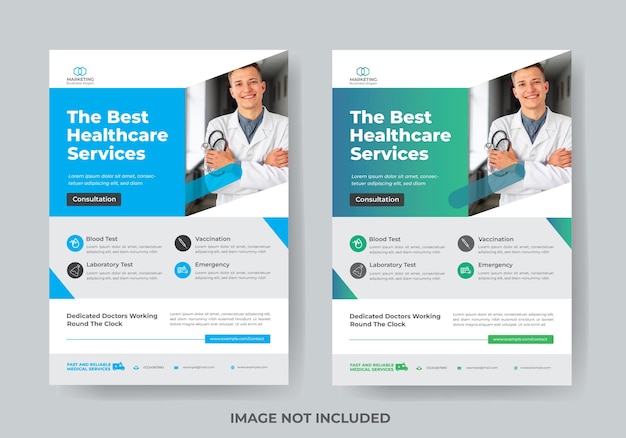 Free Medical flyer design template vector