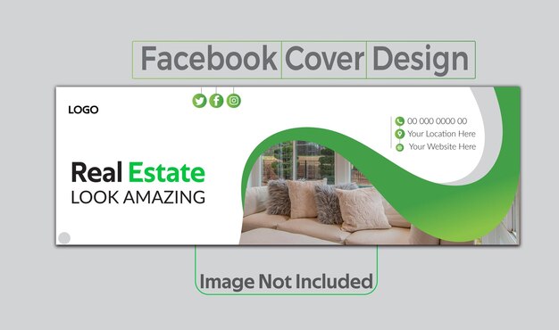 Free minimal furniture facebook cover page templateFree real estate house property facebook cover