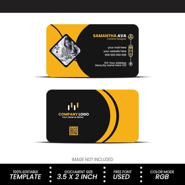 Free modern and clean professional business card template