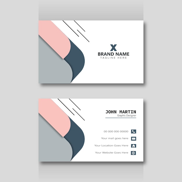 Vector free modern and clean professional business card template