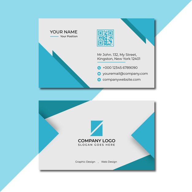 Free modern and sleek professional business card for your company