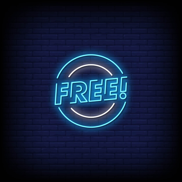 Free Neon Signs Style Text