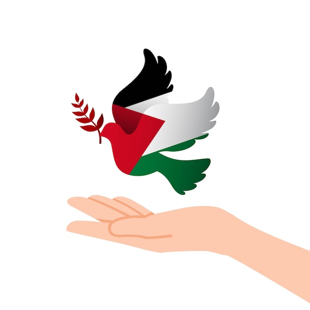 Free Palestine Design Stand с иллюстрацией "Палестина без войны"