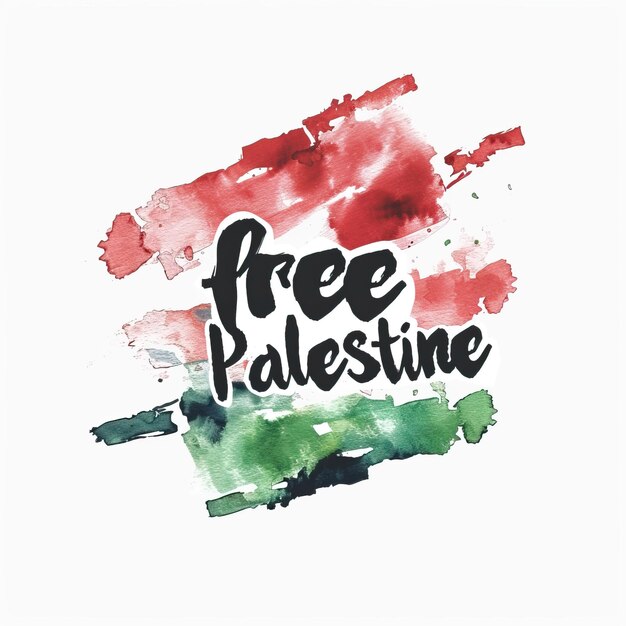 Vector free palestine poster flag with typography