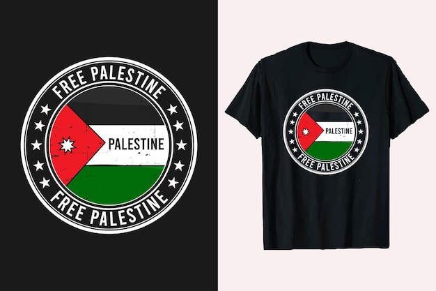 Vector free palestine tshirt design save palestine flag vector logo style tshirt graphic