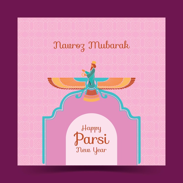 Vector free parsi new year celebration poster with mandala design