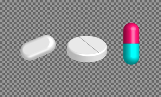 Vettore free pills set vector