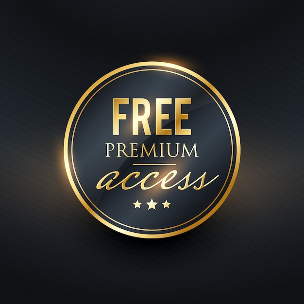 Free premium access golden label design