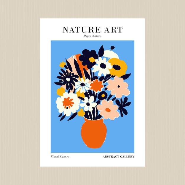 free printable poster retro flower bouquet