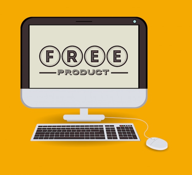 Free product slogan on computer