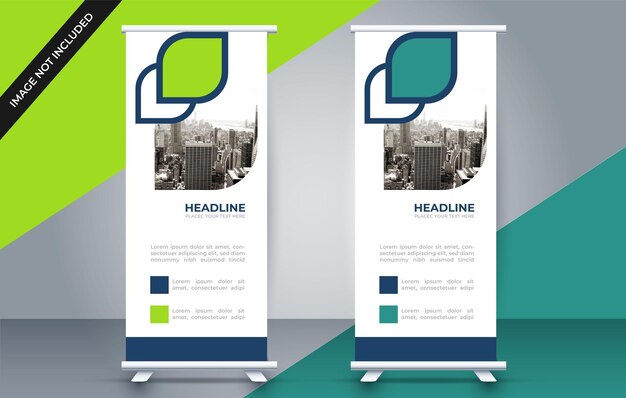 free professional business  roll up stand banner template design