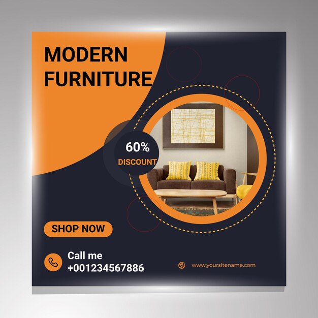 Free PSD furniture sale instagram and facebook story template