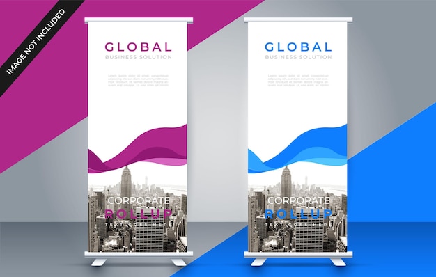 free roll up banner design display standee for presentation purpose