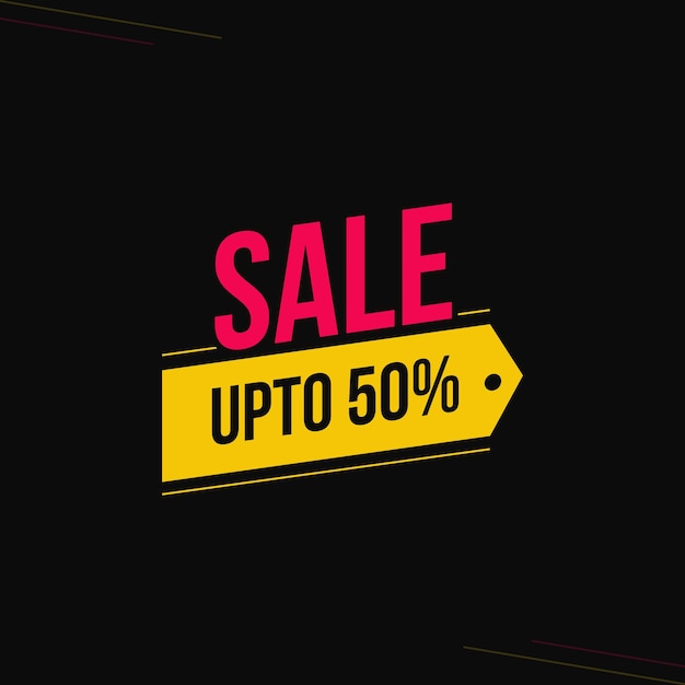 Free Sale up to 50 off vector or can be used for percent discount offer