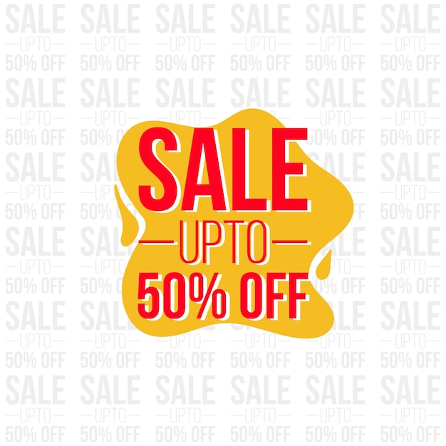 Free Sale up to 50 off vector or can be used for percent discount offer