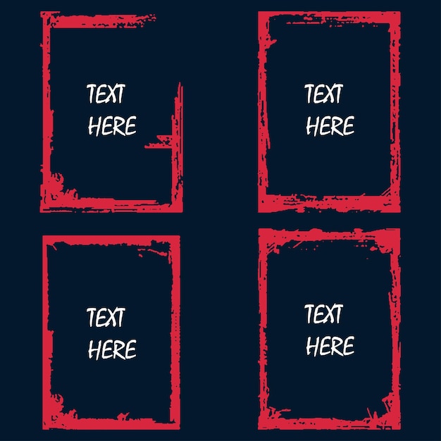 A free set of grunge border frames template