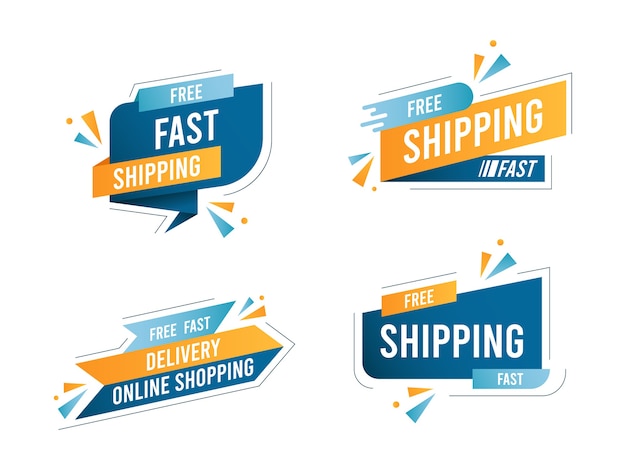 Free shipping delivery banner collection