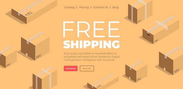 Free shipping and delivery for ordered products