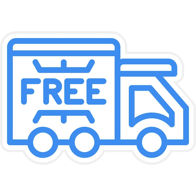 Vector free shipping icon style