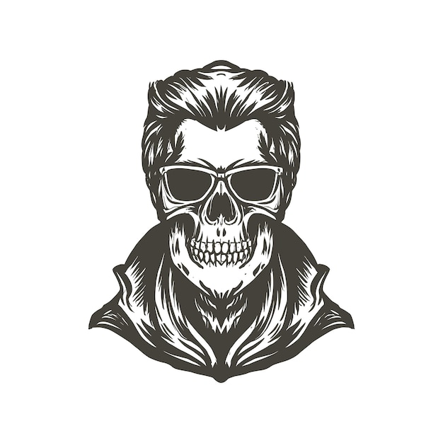 Vector free skull black white vector skull head art vector