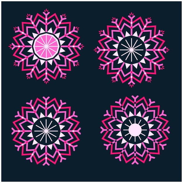 Vector free snowflakes download