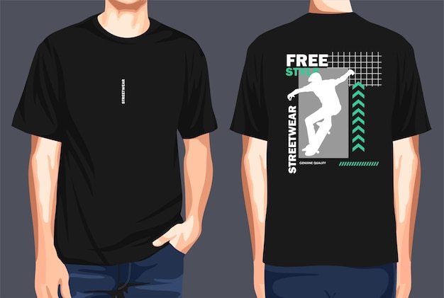 Free style graphic tshirts and mockups