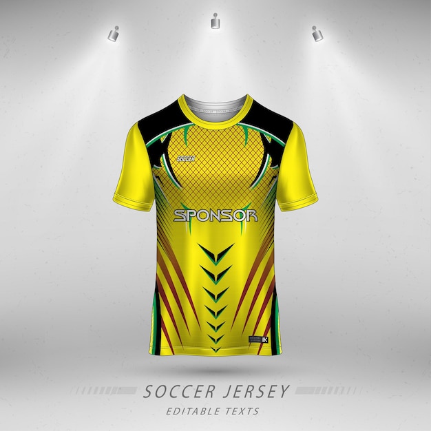 Free Sublimation light yellow sky vector jersey template sport t shirt design