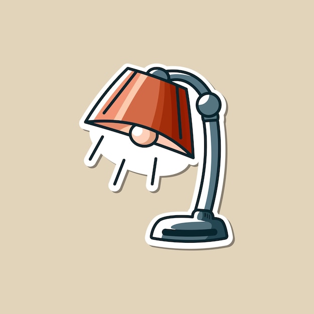 Free table lamp vector art illustration