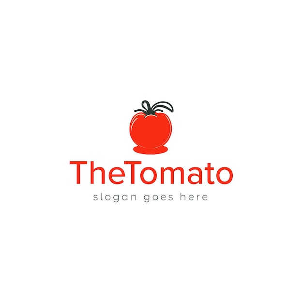 無料のトマトのベクトルのロゴ デザイン