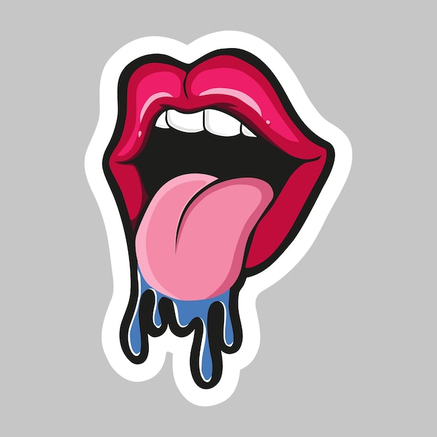 Vector free tongue graphic vector