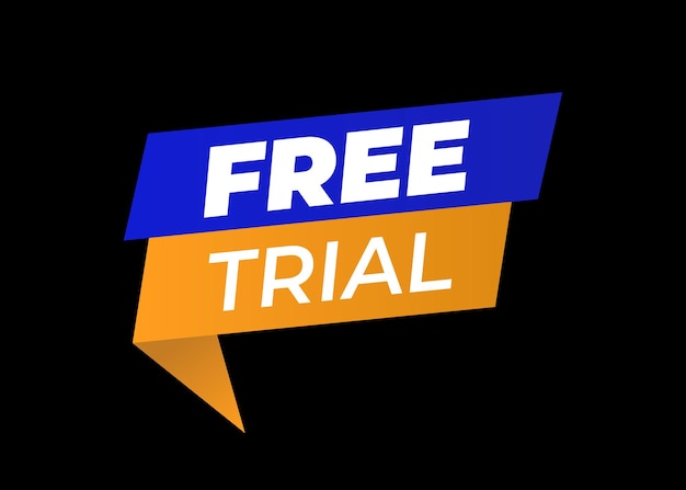 free trial emblem It can be used for application software promotions