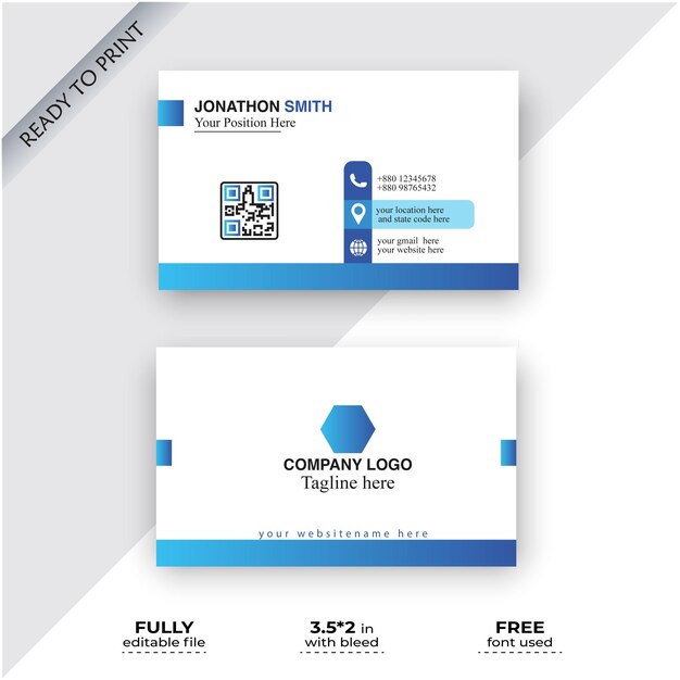 Vector free vactor creative business card design template