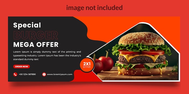 Free vactor food menu and restaurant social media cover template