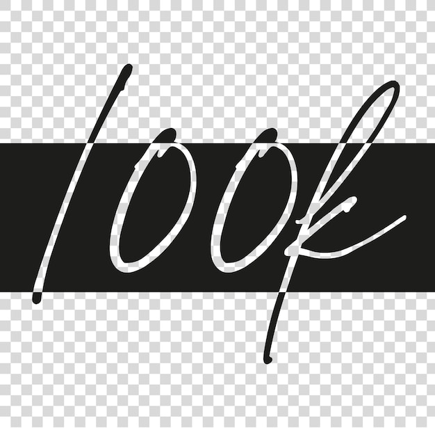 Free vector 100k lettering